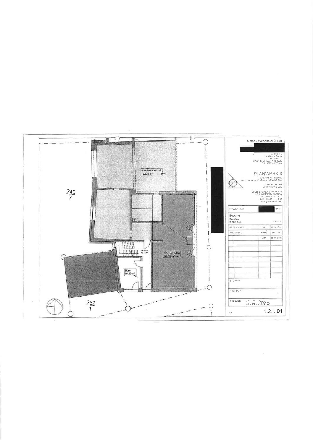 Grundriss Büro/Lager/Laden