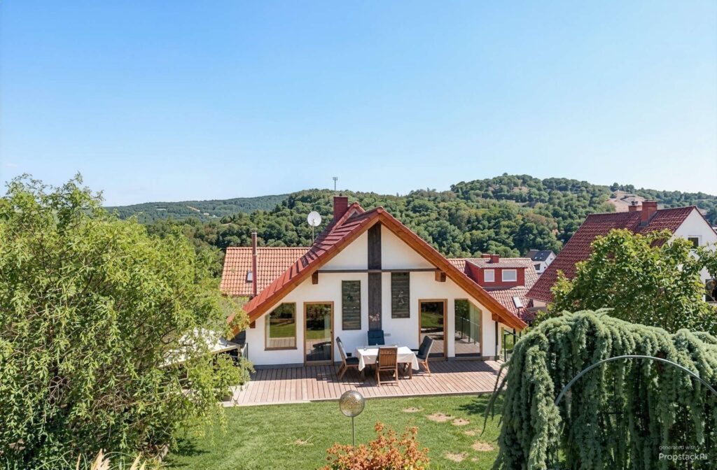 Rückansicht DG mit Terrasse - (KI generiert)