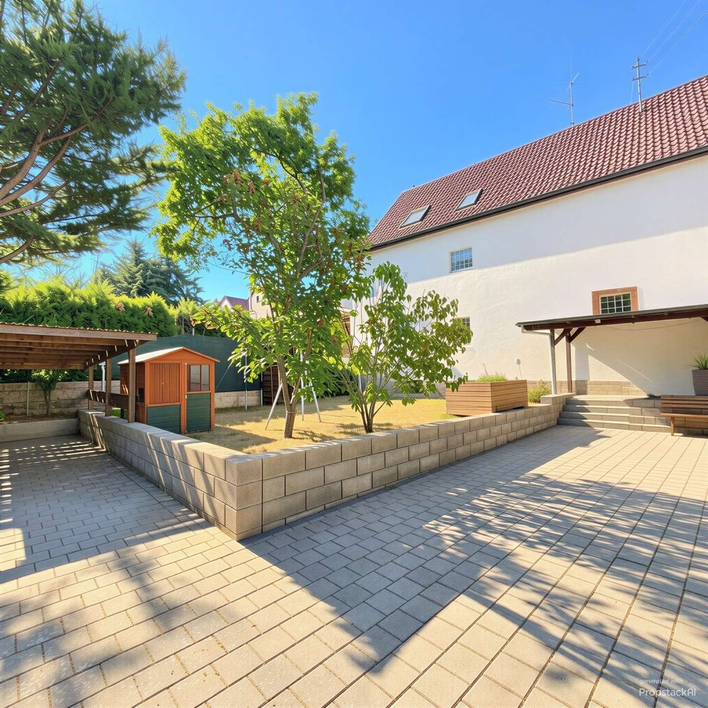 Außenansicht mit Terrasse - (KI generiert)