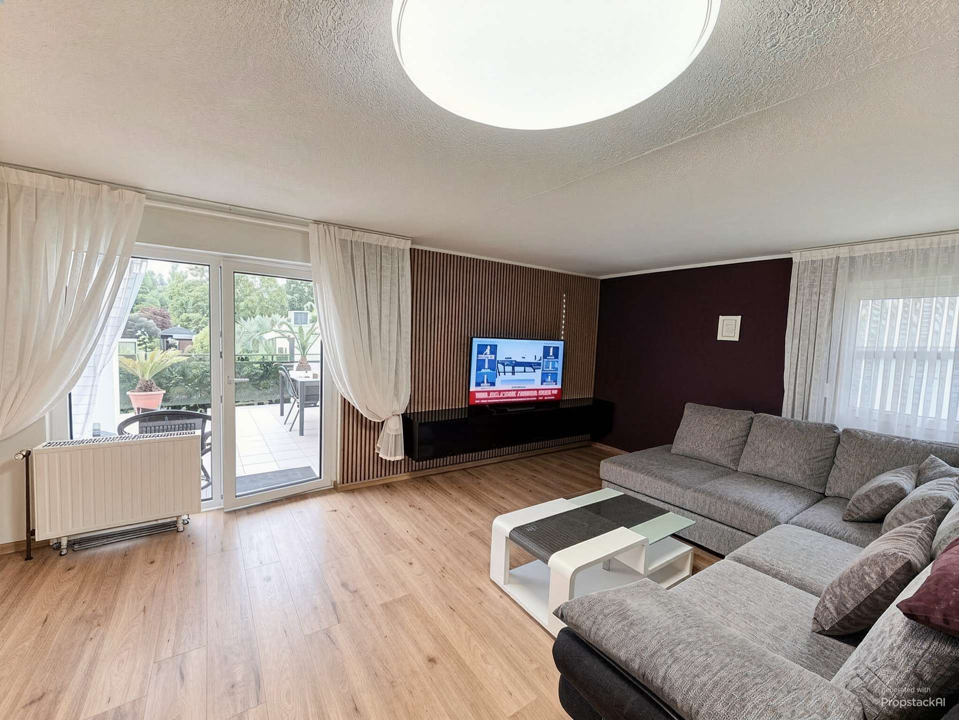 Wohnzimmer mit Terrassenzugang - (KI generiert)